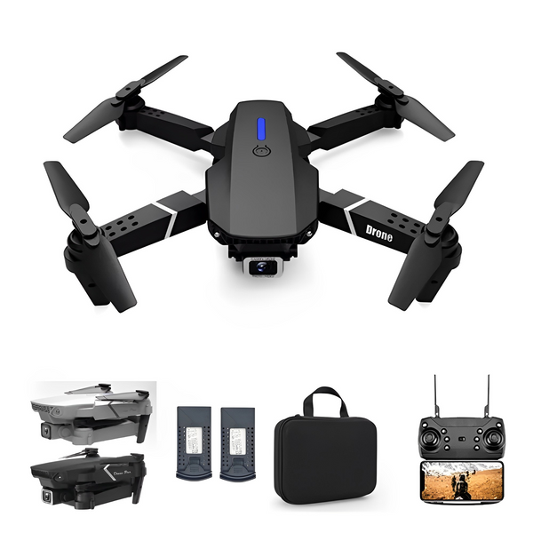 Drone Plegable Wifi Doble  Batería E88